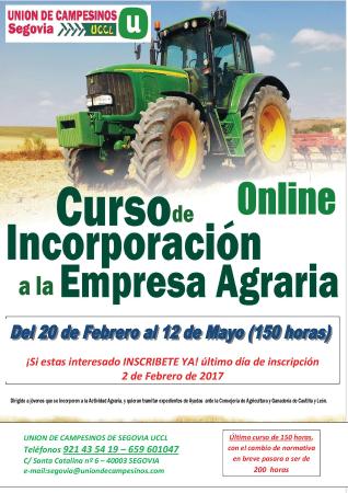Imagen Curso online de Incorporación a la Empresa Agraria.