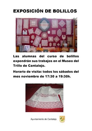 Imagen Cartel Exposición de Bolillos en el Museo del Trillo