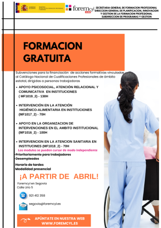 Imagen Certificado de Atención Sanitaria a Personas Dependientes en Instituciones Sociales