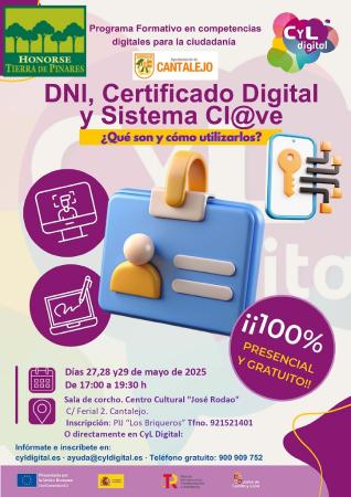 Imagen Curso: DNI, Certificado Digital y sistema Cl@ve en Cantalejo