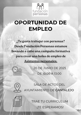 Imagen Fundación Personas. Oportunidad de empleo