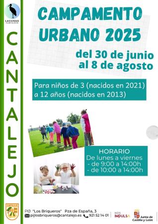 Imagen Plazas libre campamento urbano Cantalejo 2025