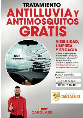 Imagen Carglass estará en Cantalejo. Tratamiento antilluvia y antimosquitos