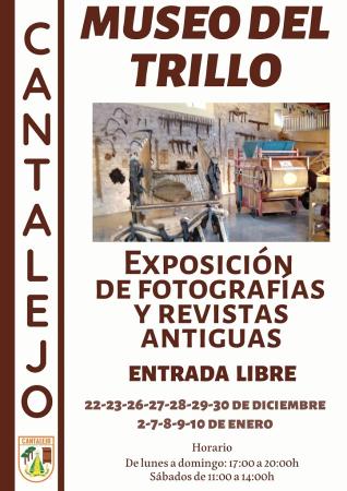 Exposición de fotos y revistas antiguas en el Museo del Trillo