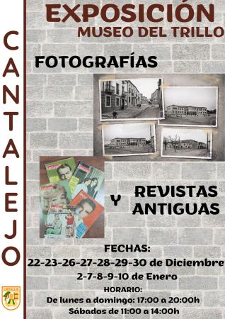 Exposición de fotos y revistas antiguas en el Museo del Trillo