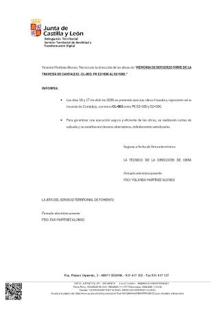 Imagen Mejora del firme de la travesía de Cantalejo