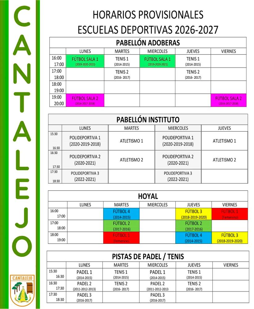 Imagen Escuelas Deportivas Curso 2026/27