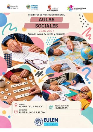 Imagen Inicio de las Aulas Sociales de Diputación 2026/27