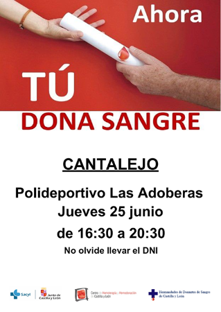 Imagen El jueves 25 de junio puedes donar sangre en Cantalejo