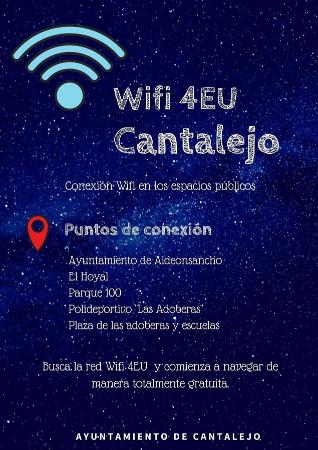 Imagen Conexión Wifi en espacios públicos de Cantalejo. Wifi 4EU Cantalejo