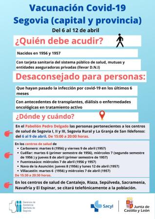 Imagen Vacunación Covid-19 Segovia (capital y provincia).