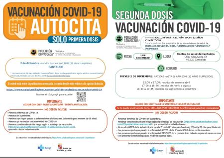 Imagen Vacunaciones COVID-19 en Cantalejo para la próxima semana