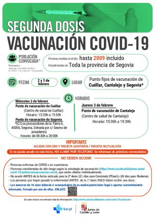 Imagen Vacunación COVID-19 en el Centro de Salud de Cantalejo.