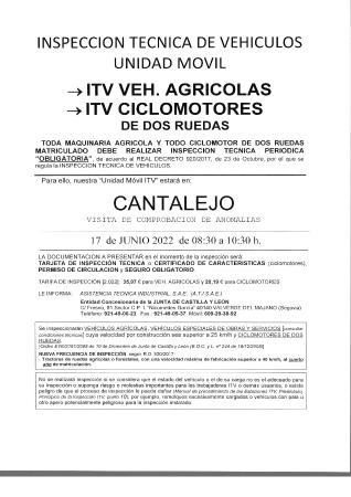 Imagen Unidad movil ITV en Cantalejo