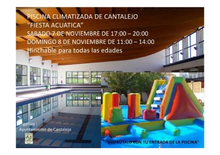 Imagen Fiesta acuática en la piscina climatizada.