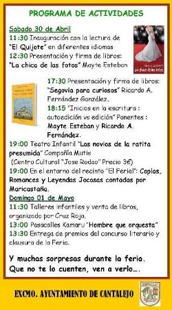 Imagen programa de actividades XI Feria del Libro