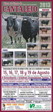 Imagen Cartel de los toros de las Fiestas de Cantalejo.