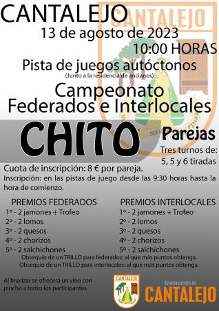 Campeonato de chito. Federados e interlocales