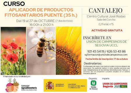 Imagen Curso aplicador de productos fitosanitarios en Cantalejo