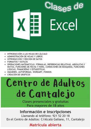 Imagen Curso Excel en el CEPA El Duratón