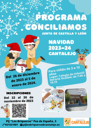 Imagen Programa Conciliamos Navidad 2023/24 en Cantalejo
