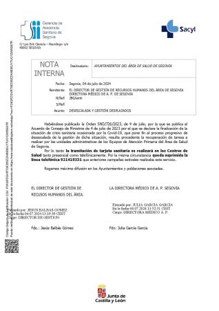 Imagen Gestión de la tarjeta sanitaria para desplazados